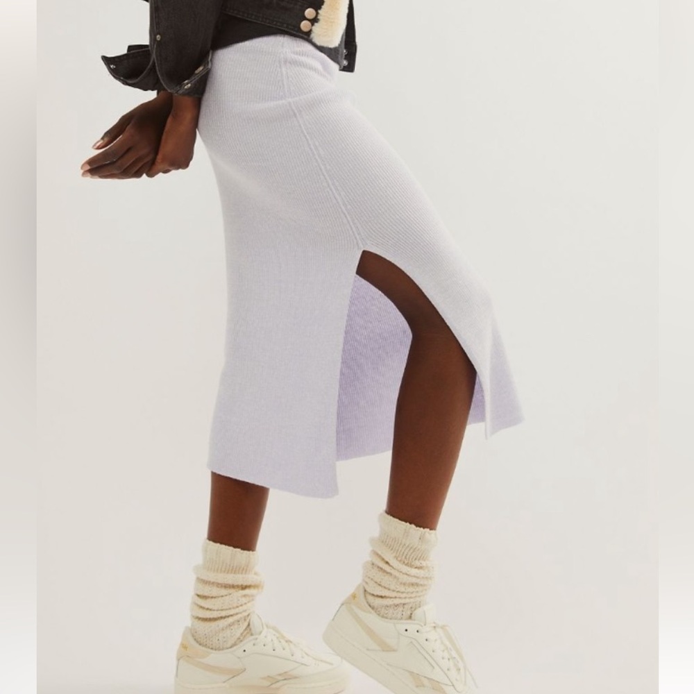 NWT FREE PEOPLE GOLDEN HOUR MIDI SKIRT
